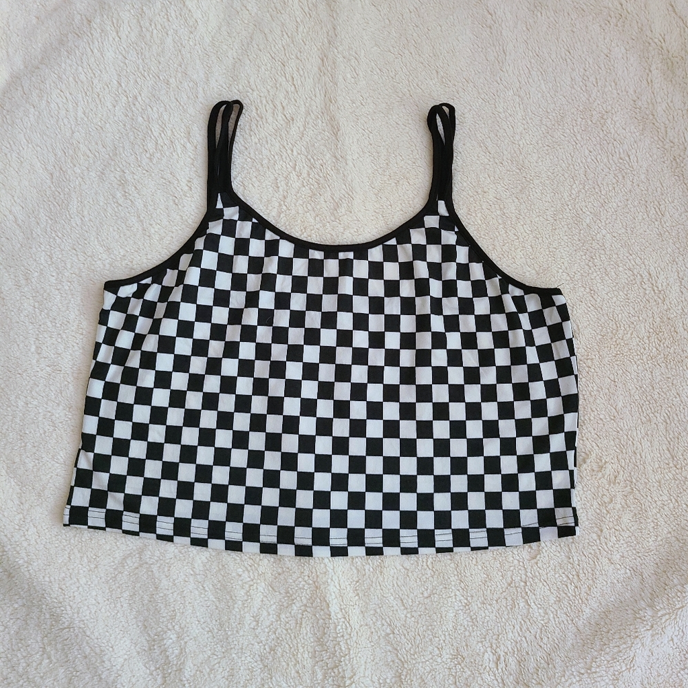 Shein checkered crop top